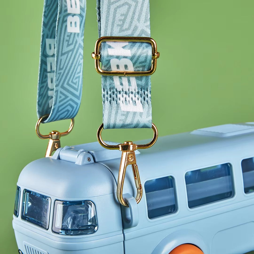 Kids Water Bottle Bus Shape – Portable & Detachable Cup | 480ml