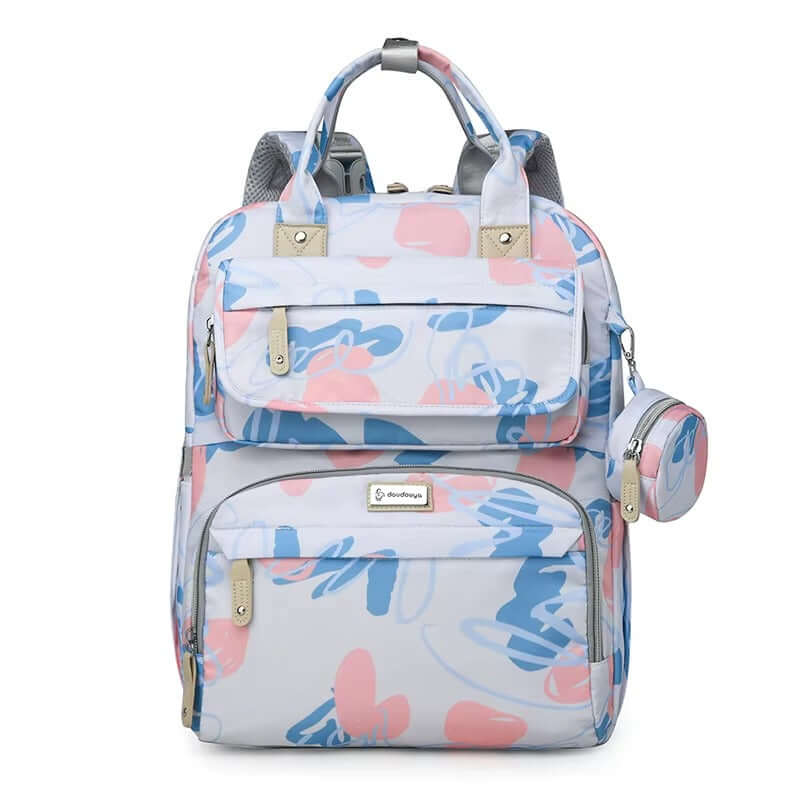 Diaper Backpack bag with Insulated Bottle Holder & Changing Pad