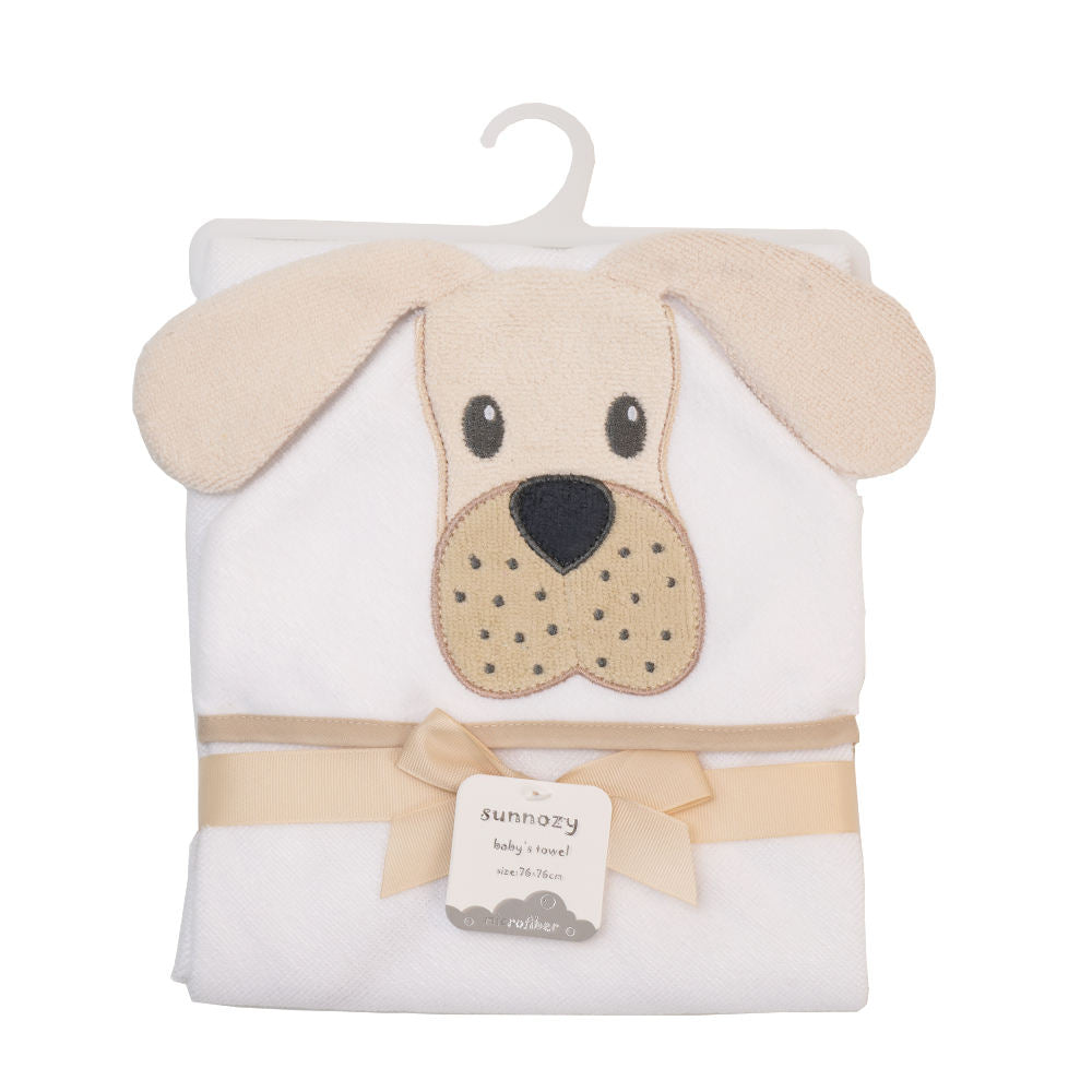 Baby Bath Towel Cartoon Animal Hooded 100% Cotton, Ultra Soft & Absorbent 76 x 76 cm