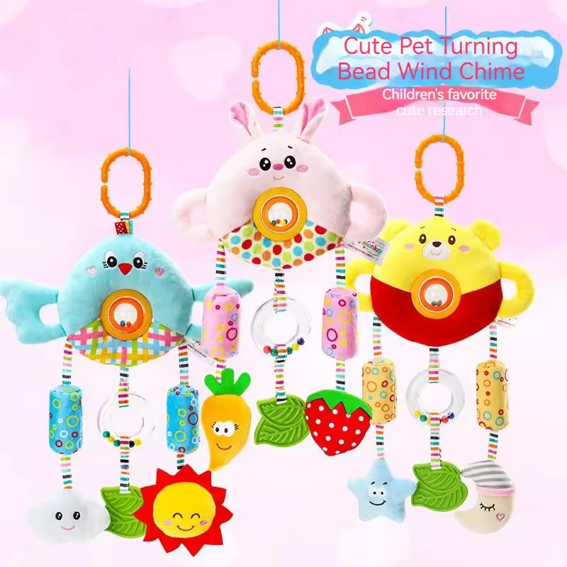Hanging Toy for Babies Wind Chime Cute Animal Plush Baby Crib