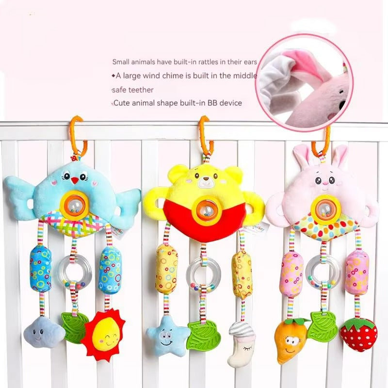 Hanging Toy for Babies Wind Chime Cute Animal Plush Baby Crib