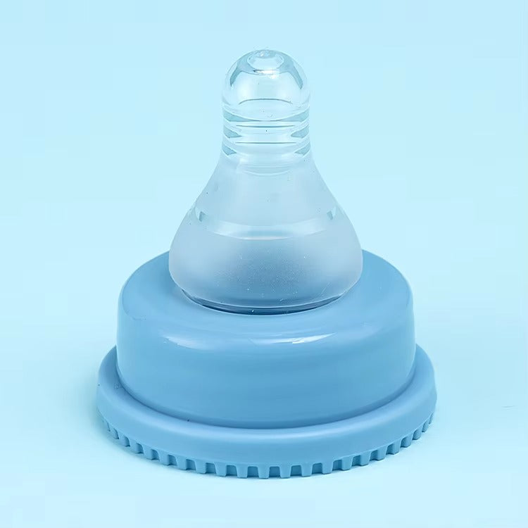 MiniTree Glass Feeding Bottle with Handles & Silicone Cover – 120mL (4oz), BPA-Free