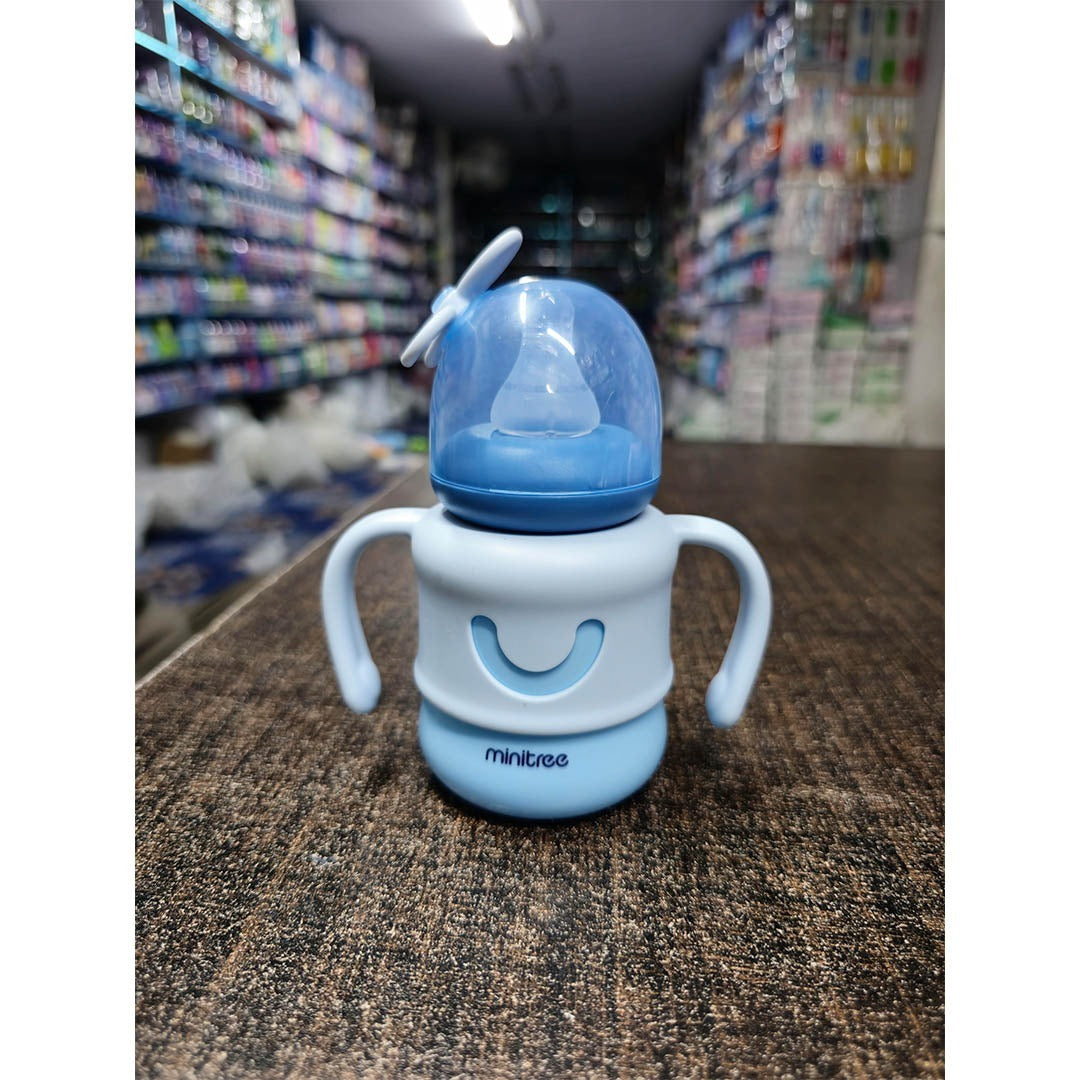 MiniTree Regular Neck Feeding Bottle with Handles – 150mL BPA-Free Baby Bottle
