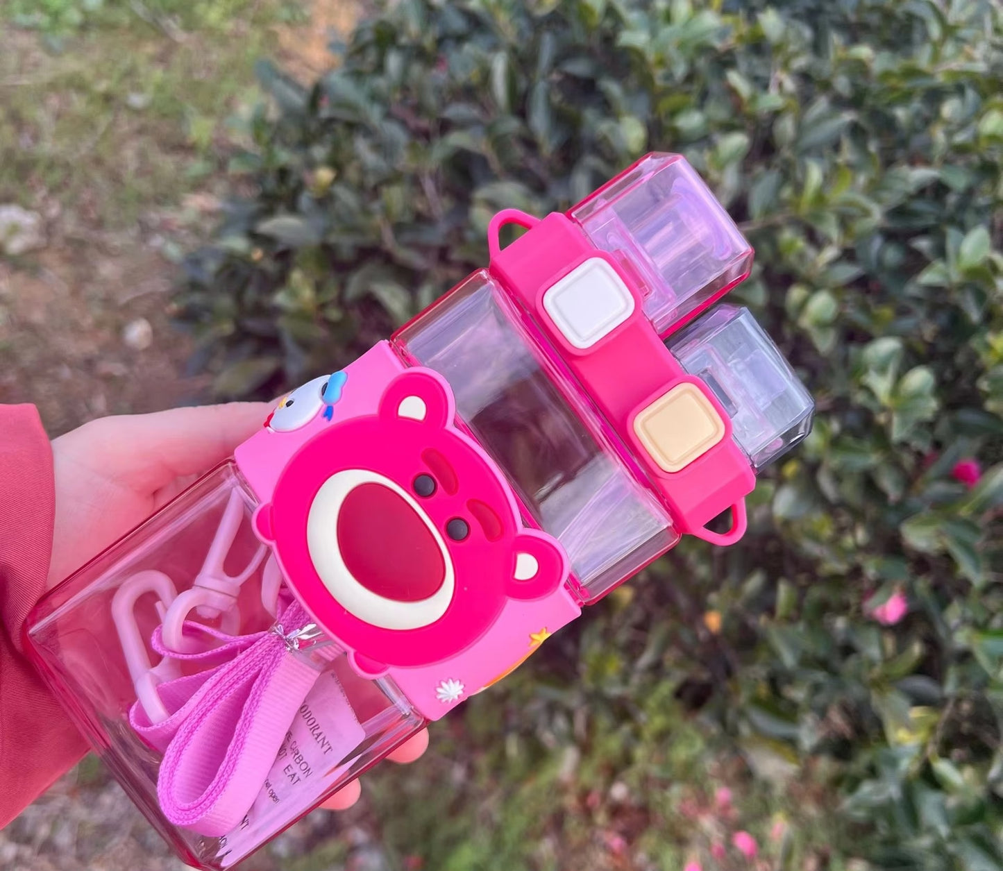 Kids Water Bottle with Dual Drinking Options & Strap – 500ml