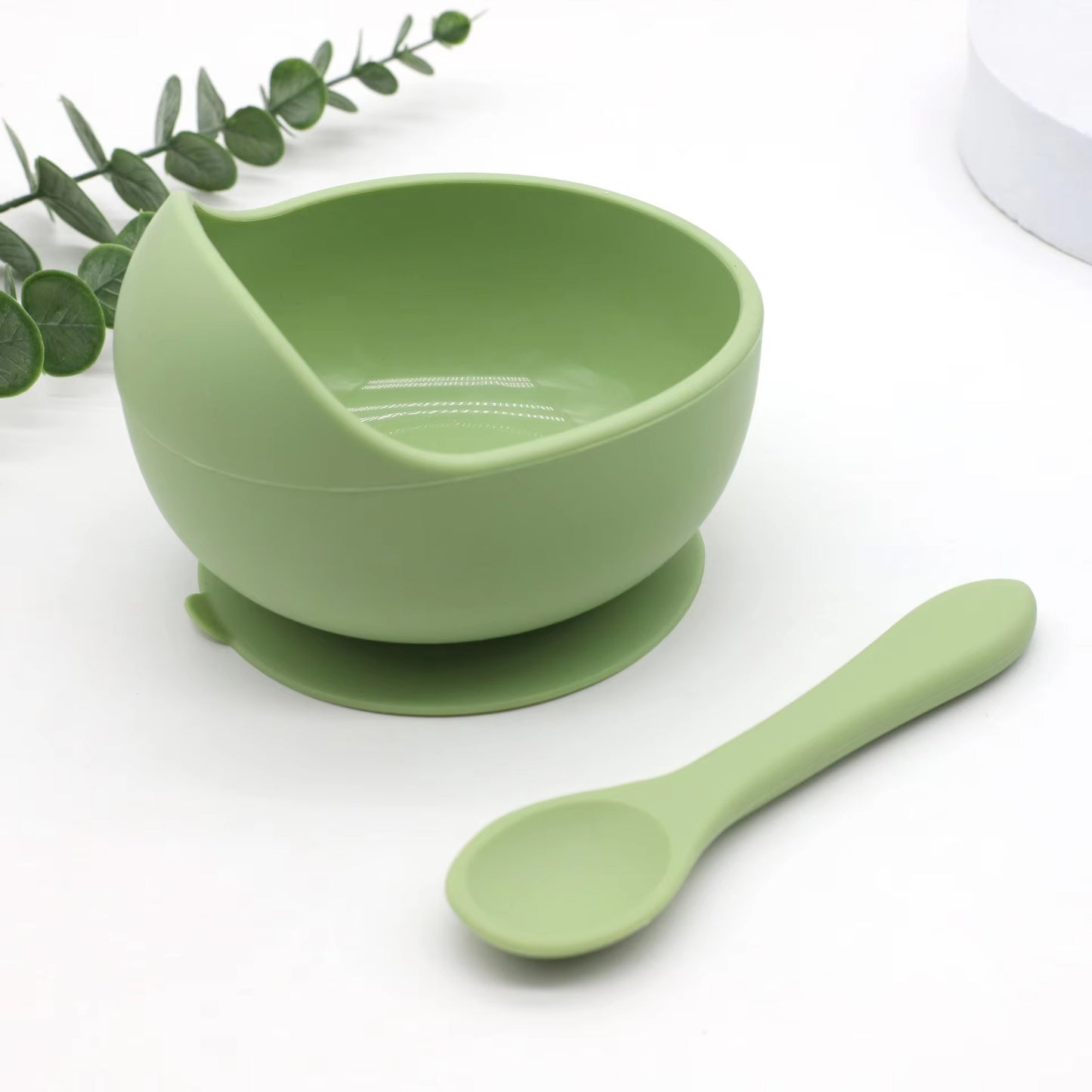 Baby Feeding Bowl with Spoon Food Grade Silicone  – BPA Free, Suction Base