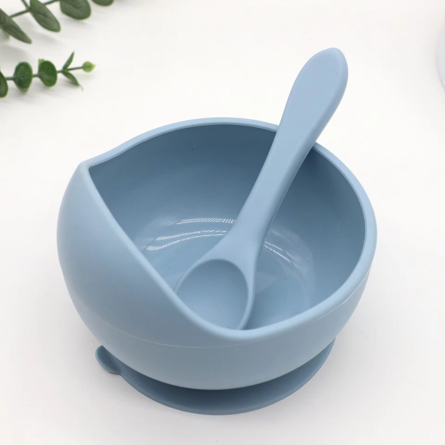 Baby Feeding Bowl with Spoon Food Grade Silicone  – BPA Free, Suction Base