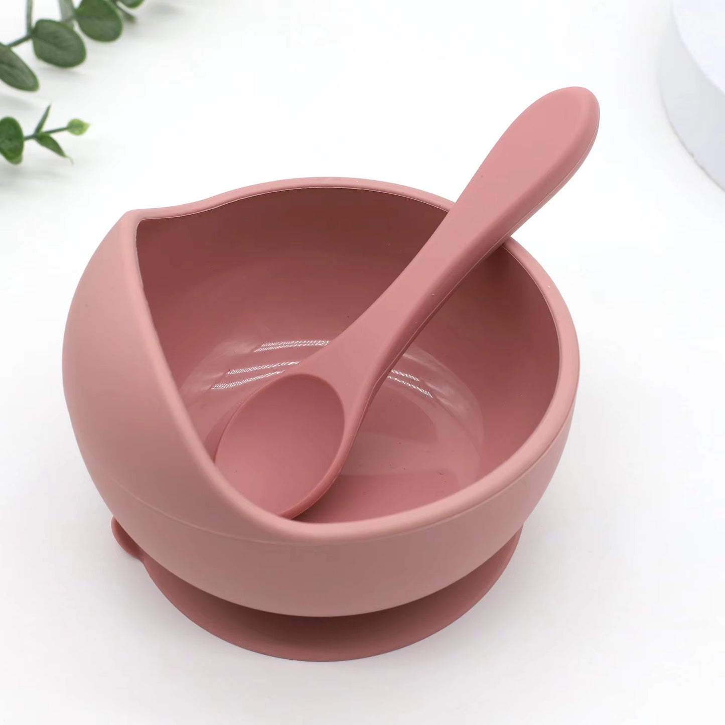 Baby Feeding Bowl with Spoon Food Grade Silicone  – BPA Free, Suction Base
