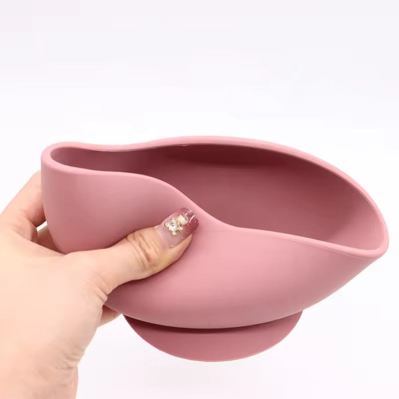 Baby Feeding Bowl with Spoon Food Grade Silicone  – BPA Free, Suction Base