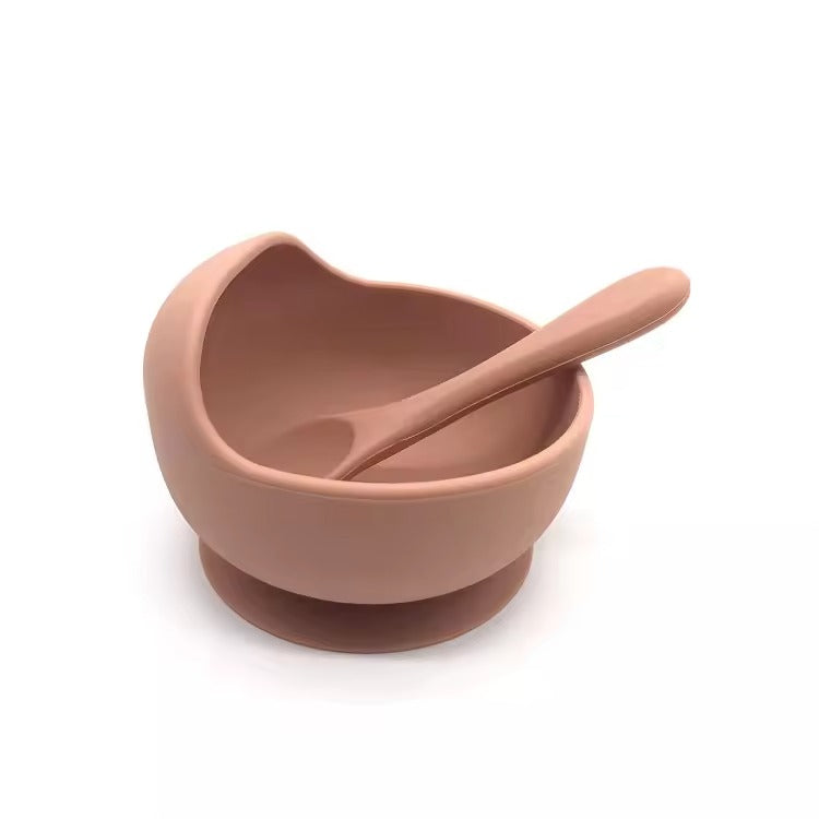 Baby Feeding Bowl with Spoon Food Grade Silicone  – BPA Free, Suction Base