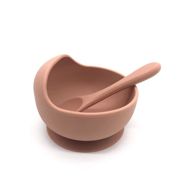 Baby Feeding Bowl with Spoon Food Grade Silicone  – BPA Free, Suction Base