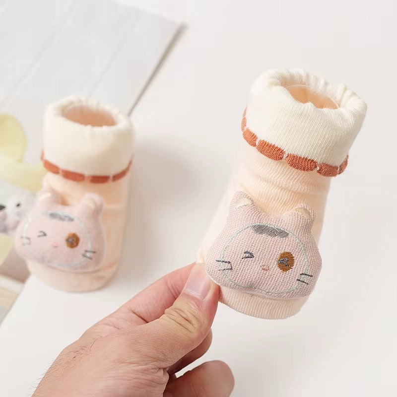 Baby Socks – Assorted Colors (2 Pair Pack) | Soft, Breathable & Anti-Slip