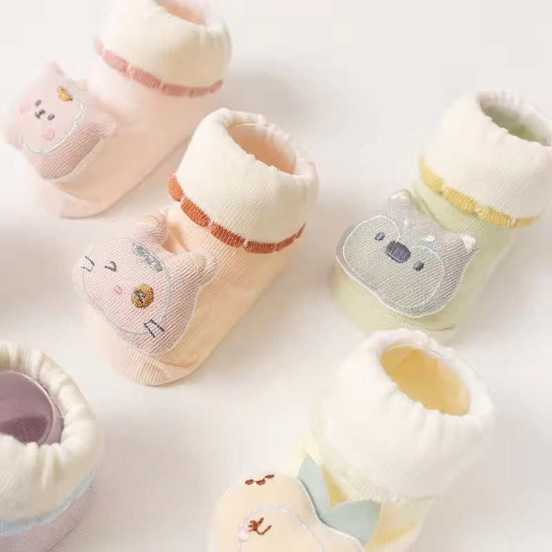 Baby Socks – Assorted Colors (2 Pair Pack) | Soft, Breathable & Anti-Slip