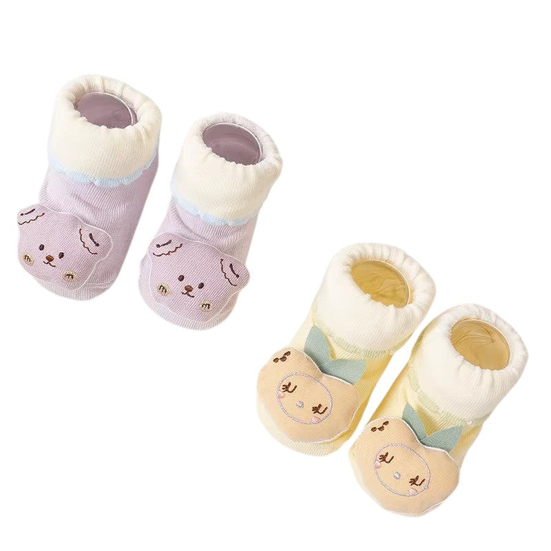 Baby Socks – Assorted Colors (2 Pair Pack) | Soft, Breathable & Anti-Slip
