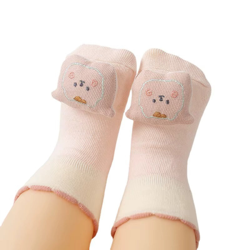 Baby Socks – Assorted Colors (2 Pair Pack) | Soft, Breathable & Anti-Slip