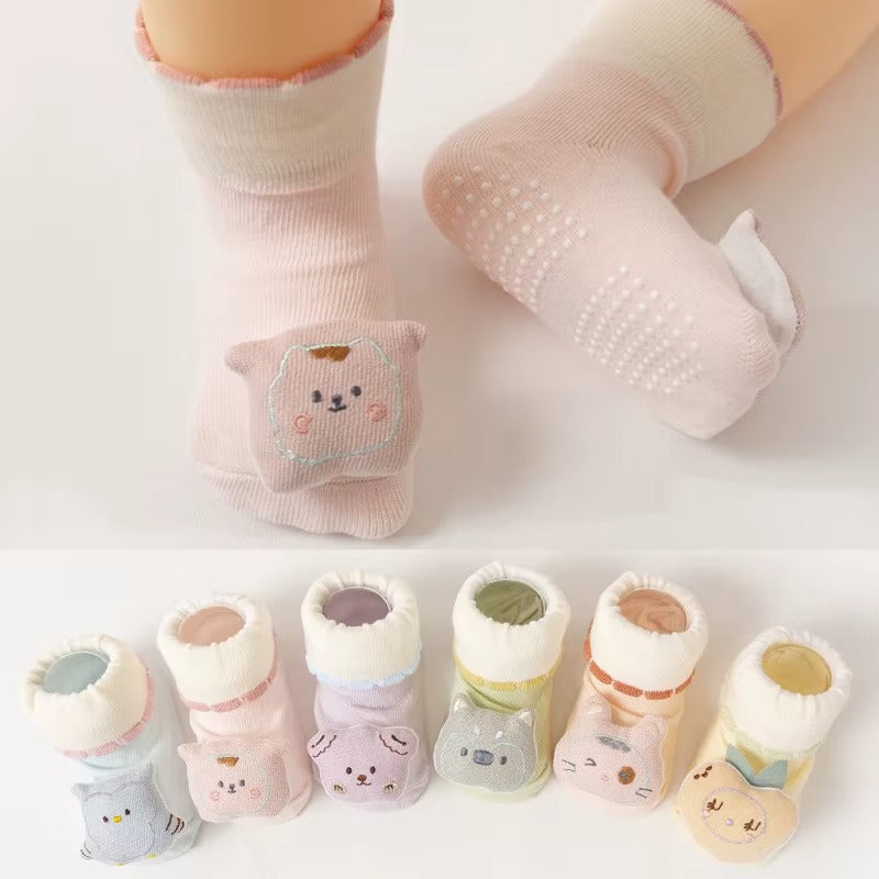 Baby Socks – Assorted Colors (2 Pair Pack) | Soft, Breathable & Anti-Slip