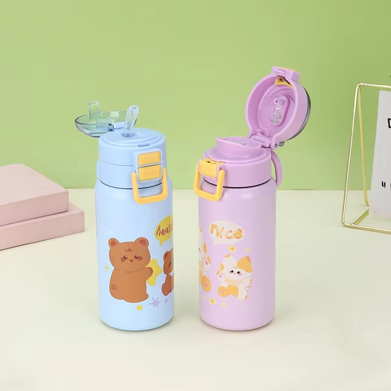 Kids Thermos Bottle Cute Cartoon  | Stainless Steel | 420ml