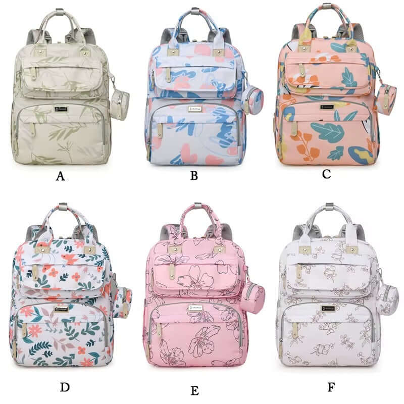 Diaper Backpack bag  with Insulated Bottle Holder & Changing Pad