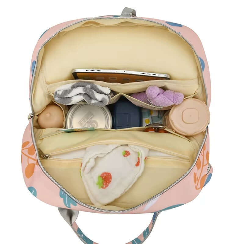 Diaper Backpack bag  with Insulated Bottle Holder & Changing Pad