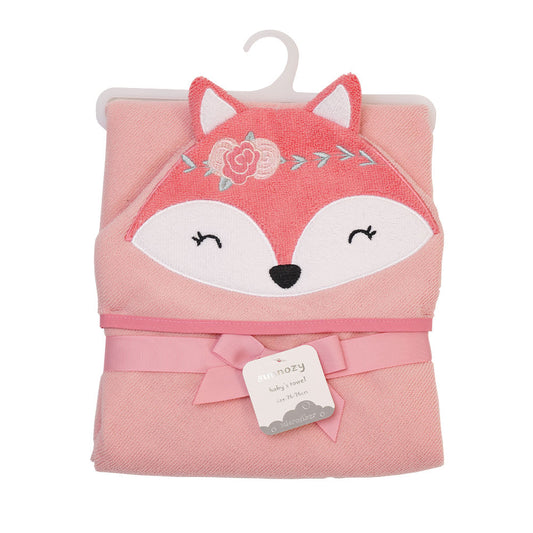 Baby Bath Towel Cartoon Animal Hooded 100% Cotton, Ultra Soft & Absorbent  76 x 76 cm