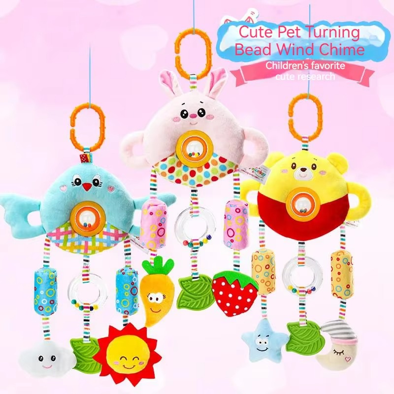 Hanging Toy for Babies Wind Chime Cute Animal Plush Baby Crib