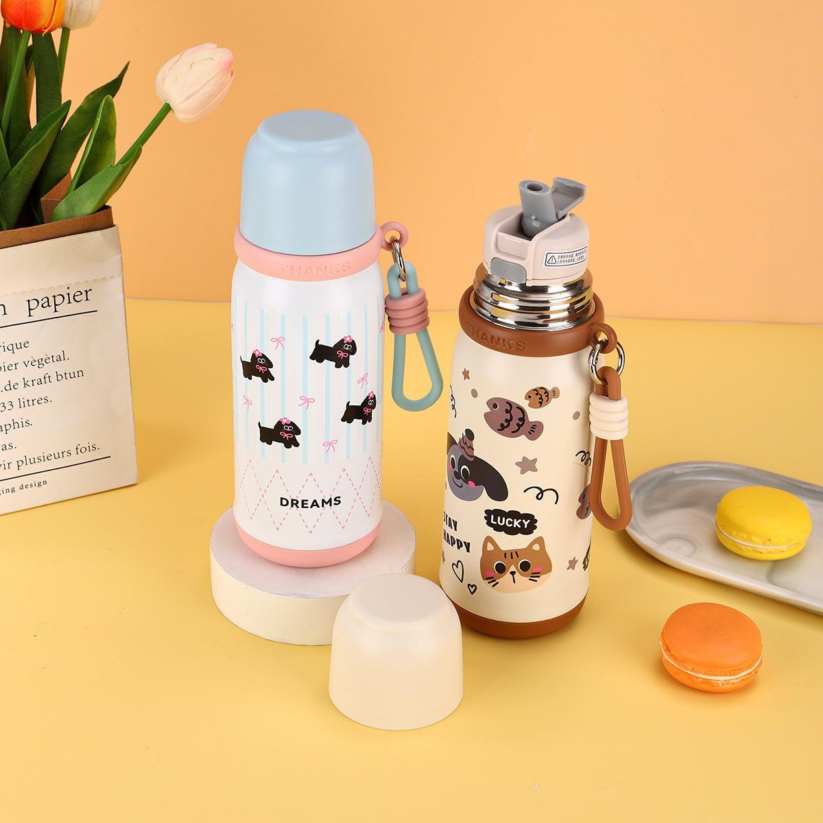 Kids Vacuum Flask Water Bottle Stainless Steel 500ml  Hot & Cold