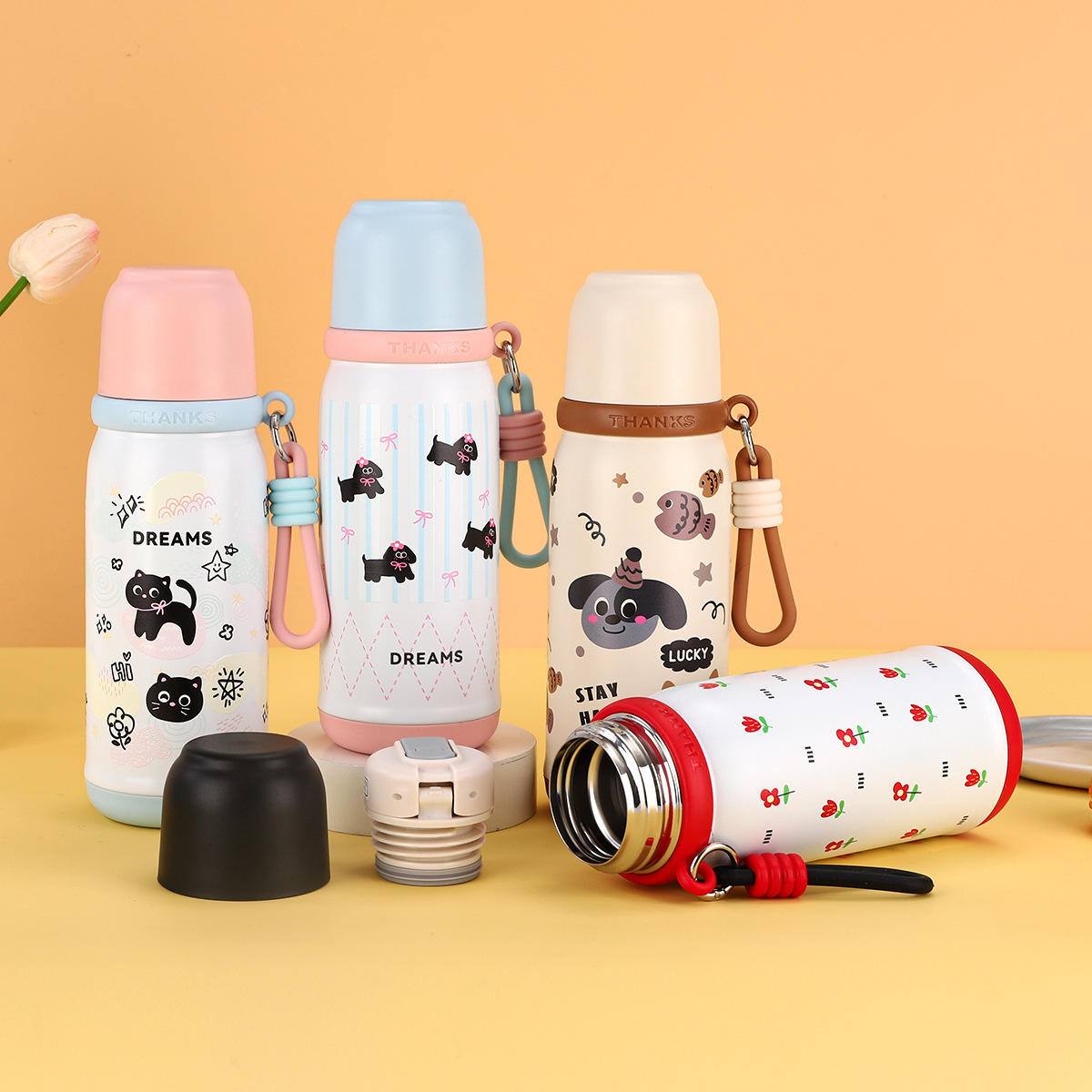 Kids Vacuum Flask Water Bottle Stainless Steel 500ml  Hot & Cold