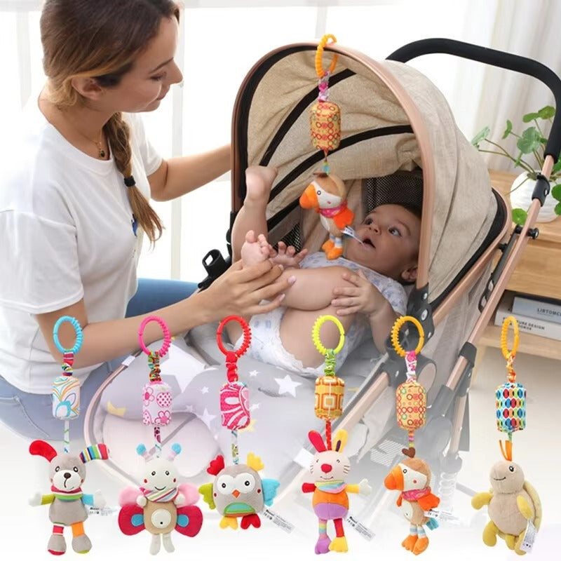 Hanging Toy Baby Comfort  – Soft Plush Sensory Toy with Musical Chime & Teether