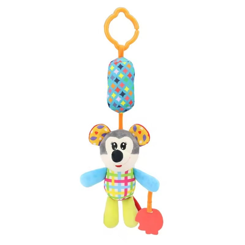 Hanging Musical Chime Plush Toy with Teether – Crib & Stroller Baby Toy