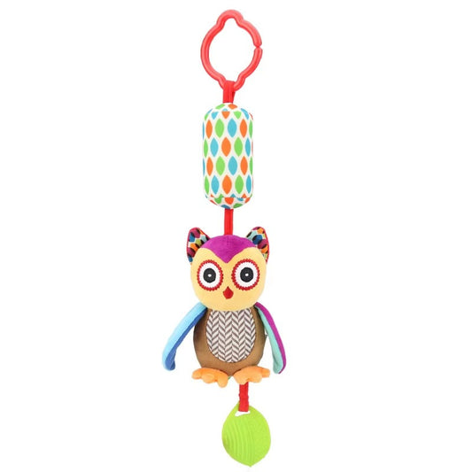Hanging Musical Chime Plush Toy with Teether – Crib & Stroller Baby Toy