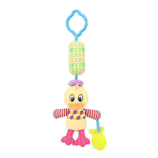 Hanging Musical Chime Plush Toy with Teether – Crib & Stroller Baby Toy