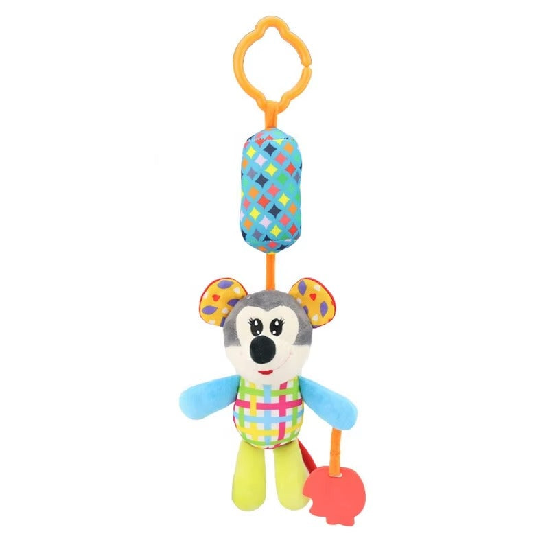 Hanging Musical Chime Plush Toy with Teether – Crib & Stroller Baby Toy