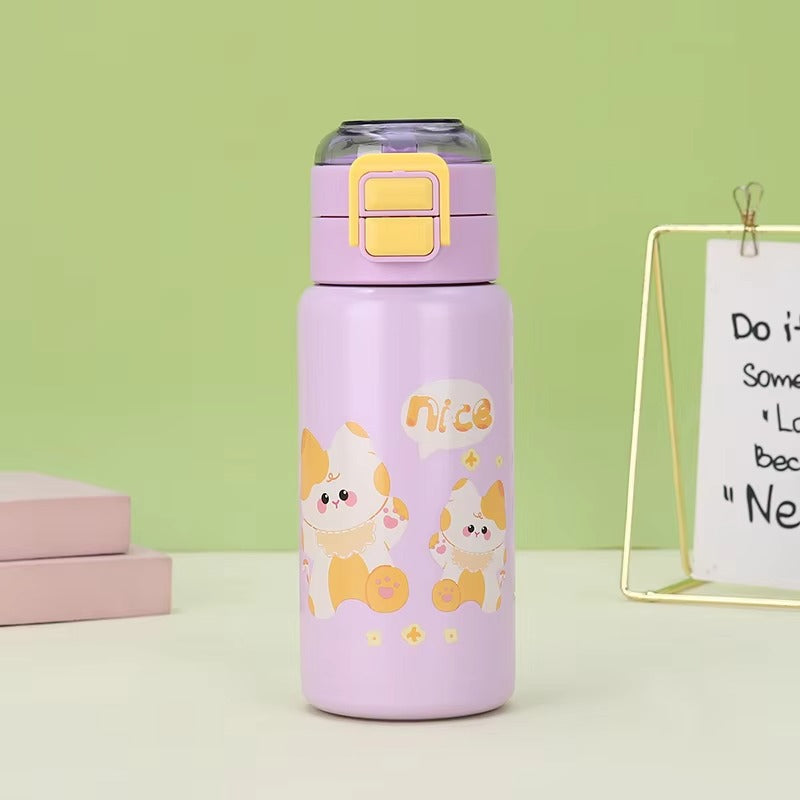 Kids Thermos Bottle Cute Cartoon  | Stainless Steel | 420ml