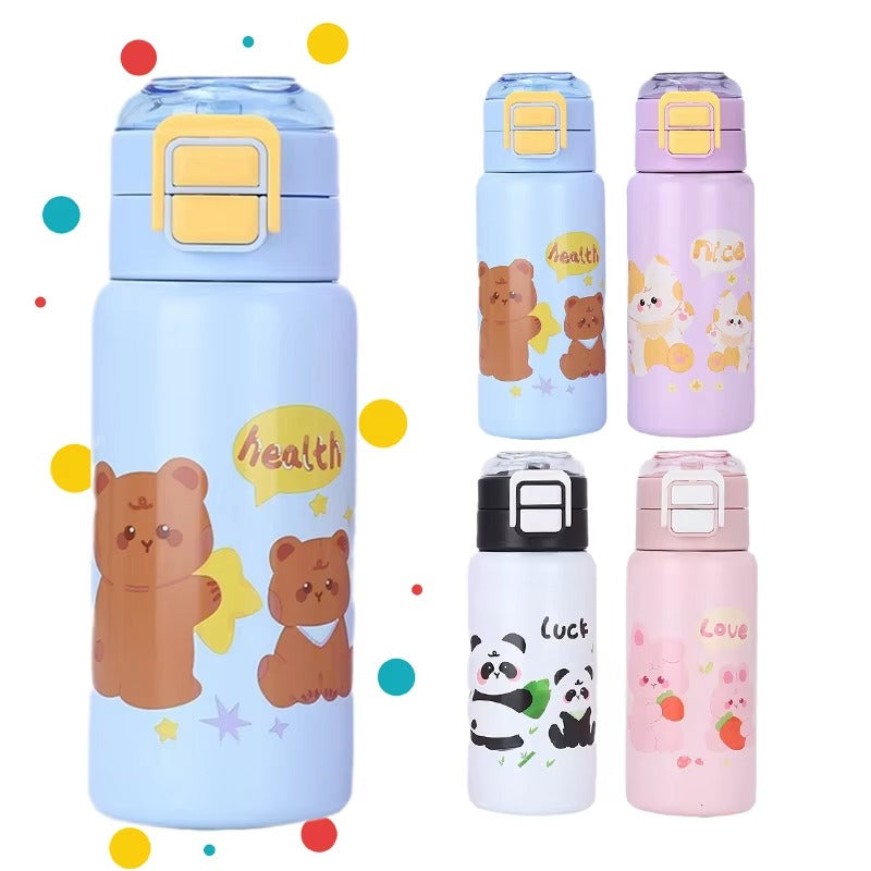 Kids Thermos Bottle Cute Cartoon  | Stainless Steel | 420ml