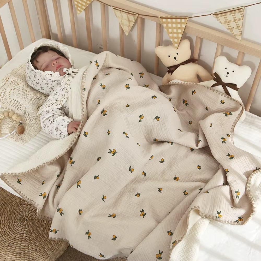 Super Soft Breathable 100% Cotton Baby Muslin Swaddle Blanket – Multi-Print, Lightweight & Skin-Friendly