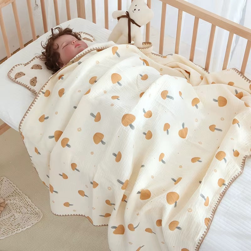 Super Soft Breathable 100% Cotton Baby Muslin Swaddle Blanket – Multi-Print, Lightweight & Skin-Friendly