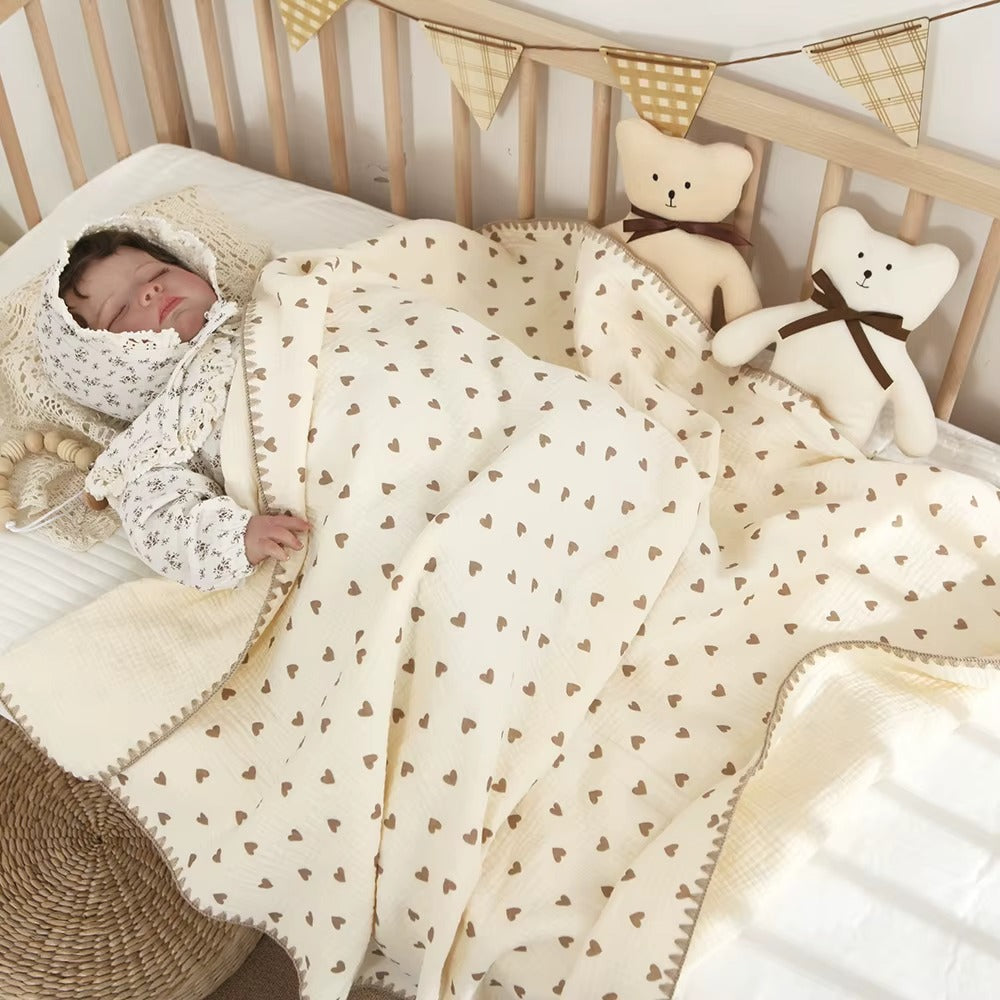 Super Soft Breathable 100% Cotton Baby Muslin Swaddle Blanket – Multi-Print, Lightweight & Skin-Friendly