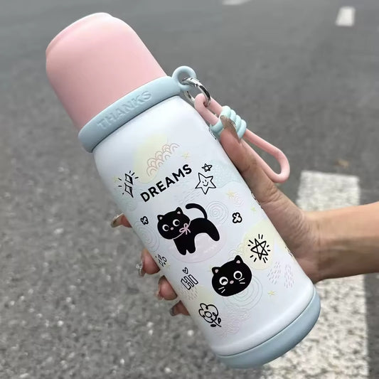 Kids Vacuum Flask Water Bottle Stainless Steel 500ml  Hot & Cold