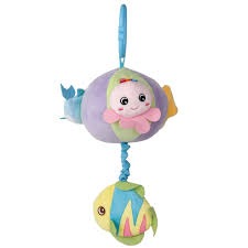 Hanging Toy Musical  – Plush Flower Ball Ring with Bell Sound