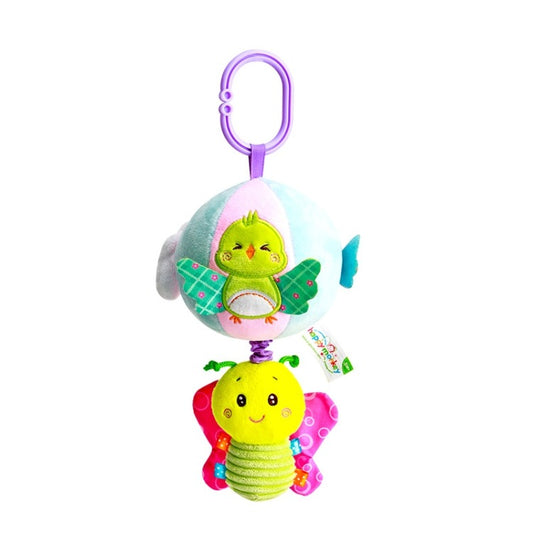 Hanging Toy Musical  – Plush Flower Ball Ring with Bell Sound