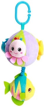 Hanging Toy Musical  – Plush Flower Ball Ring with Bell Sound