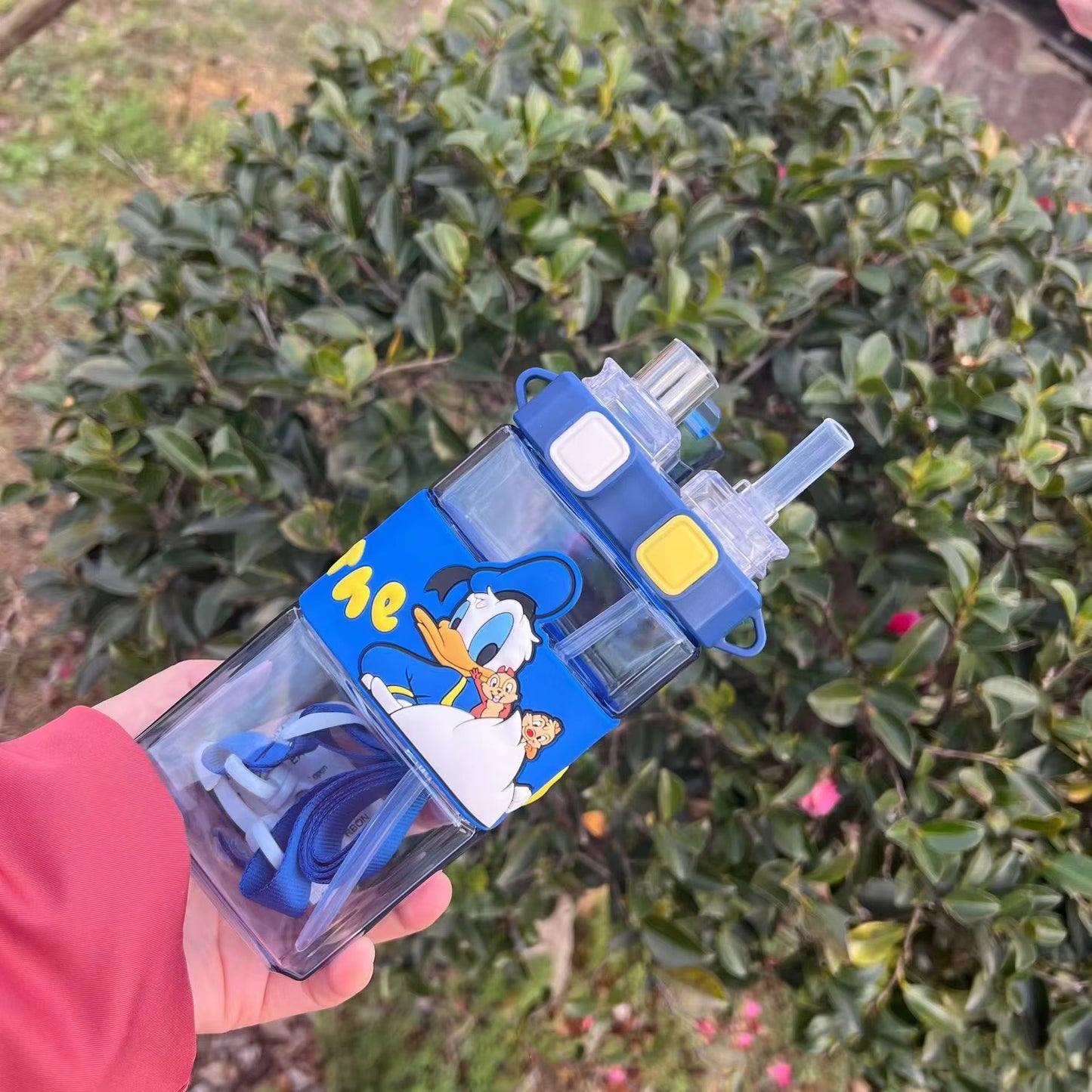 Kids Water Bottle with Dual Drinking Options & Strap – 500ml