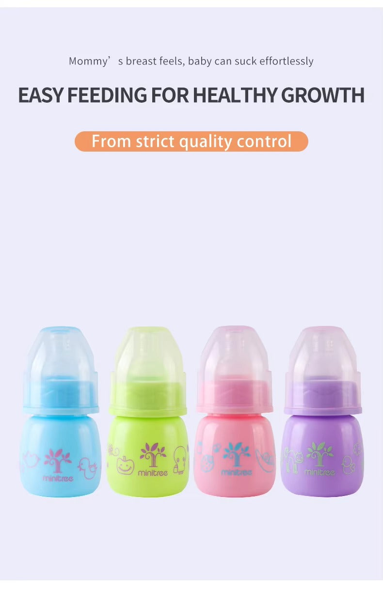 MiniTree Baby Feeding Bottle 60mL (0+ Months) – BPA-Free with Soft Nipple (Color Variants)