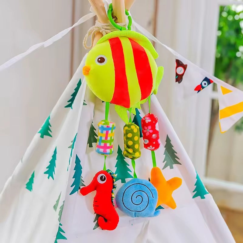 Hanging Rattle Toy Newborn Baby Plush  for Crib, Stroller & Car (168020)