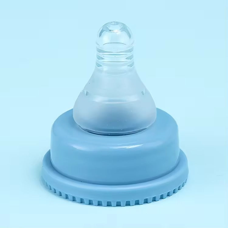 MiniTree Glass Feeding Bottle with Handles & Silicone Sleeve – 240mL (8oz), BPA-Free