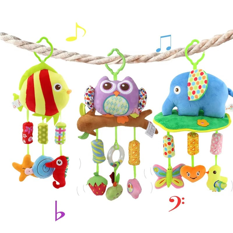 Hanging Rattle Toy Newborn Baby Plush  for Crib, Stroller & Car (168020)