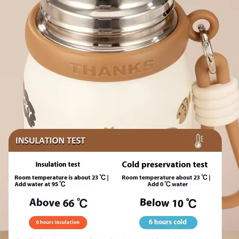 Kids Vacuum Flask Water Bottle Stainless Steel 500ml  Hot & Cold