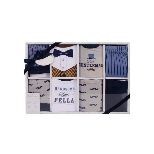 Clothing Gift Set  | Little Gentleman Baby Boy 9-Piece – 100% Cotton