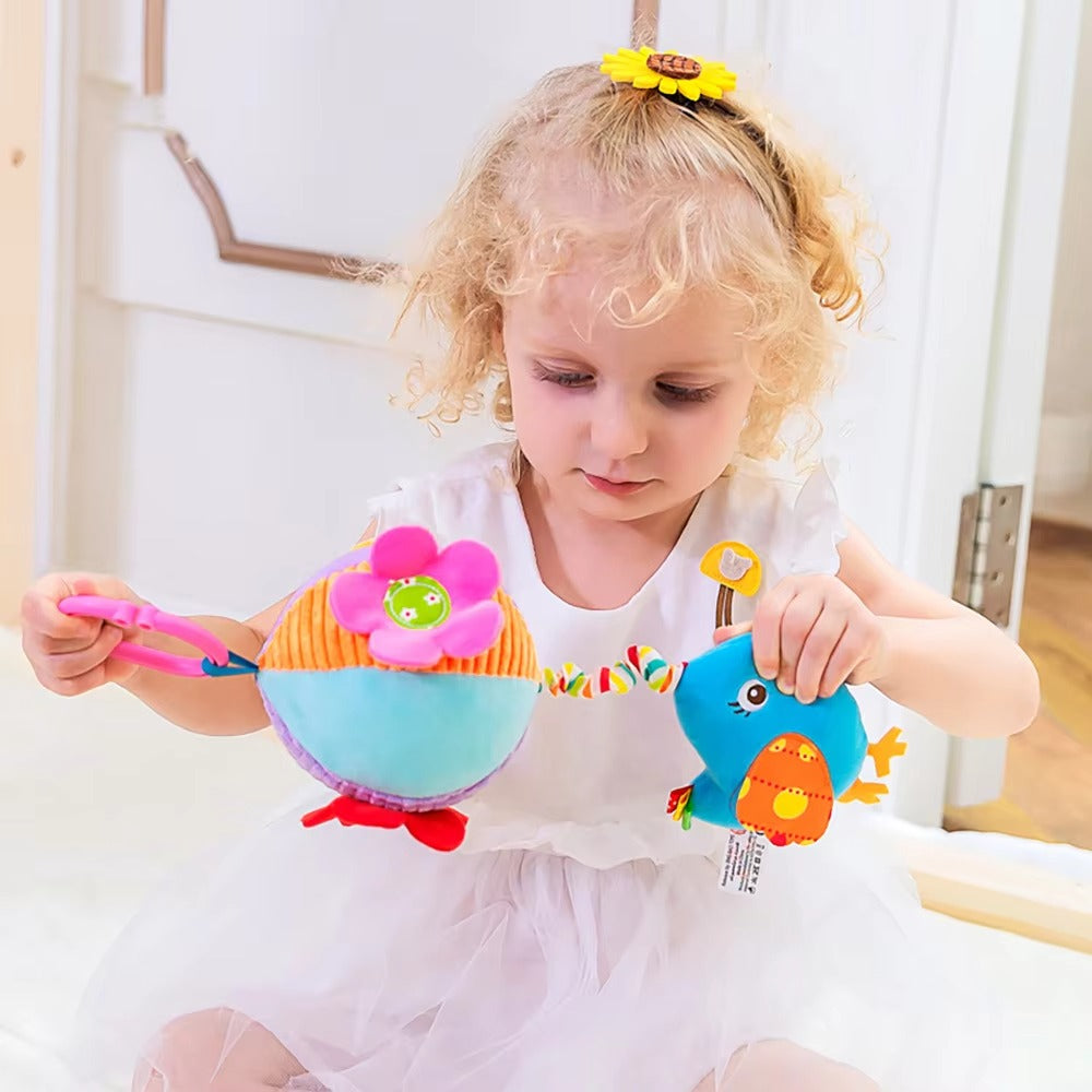 Pull String Musical Hanging Toy for Babies – Soft Plush Crib & Stroller Toy with Soothing Music(H168130