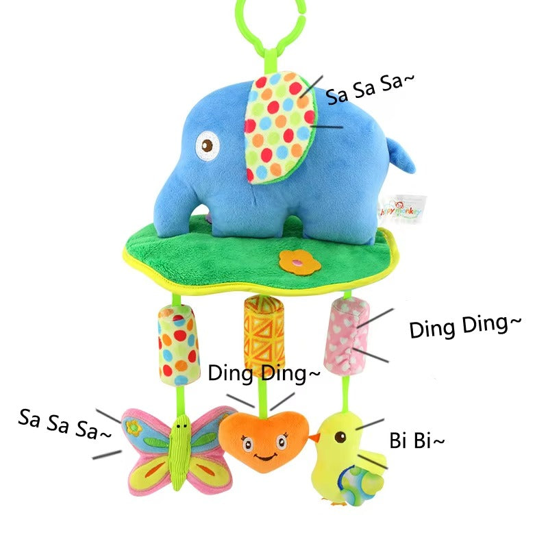 Hanging Rattle Toy Newborn Baby Plush  for Crib, Stroller & Car (168020)