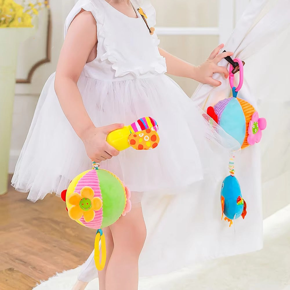 Pull String Musical Hanging Toy for Babies – Soft Plush Crib & Stroller Toy with Soothing Music(H168130